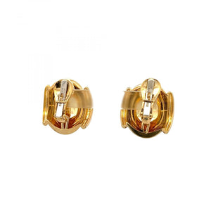 David Webb 18K Gold 57th Street Collection Earrings