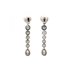 Load image into Gallery viewer, Estate 18K White Gold Diamond  Drop Earrings
