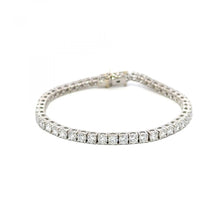 Load image into Gallery viewer, Estate 18K White Gold Round Diamond Line Bracelet
