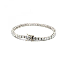 Load image into Gallery viewer, Estate 18K White Gold Round Diamond Line Bracelet
