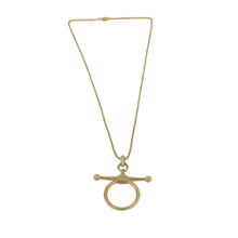 Load image into Gallery viewer, Vincent Peach 18K Gold Fulmer Bit Pendant Necklace
