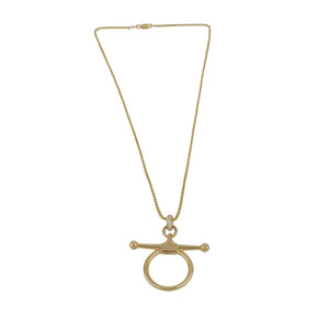 Vincent Peach 18K Gold Fulmer Bit Pendant Necklace