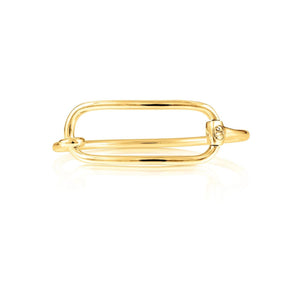 Vincent Peach 14K Gold Snaffle Bit Bangle Bracelet