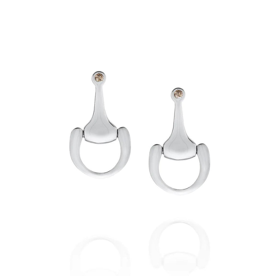 Vincent Peach Sterling Silver 'Equestrian Bit' Earrings