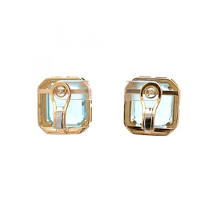 18K Gold Aquamarine Earrings