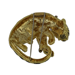 Vintage David Webb 18K Gold Tiger Brooch