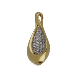 Estate Roberto Coin 18K Gold Teardrop Pendant