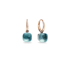 Pomellato 18K Rose and White Gold 'Nudo' Topaz Drop Earrings