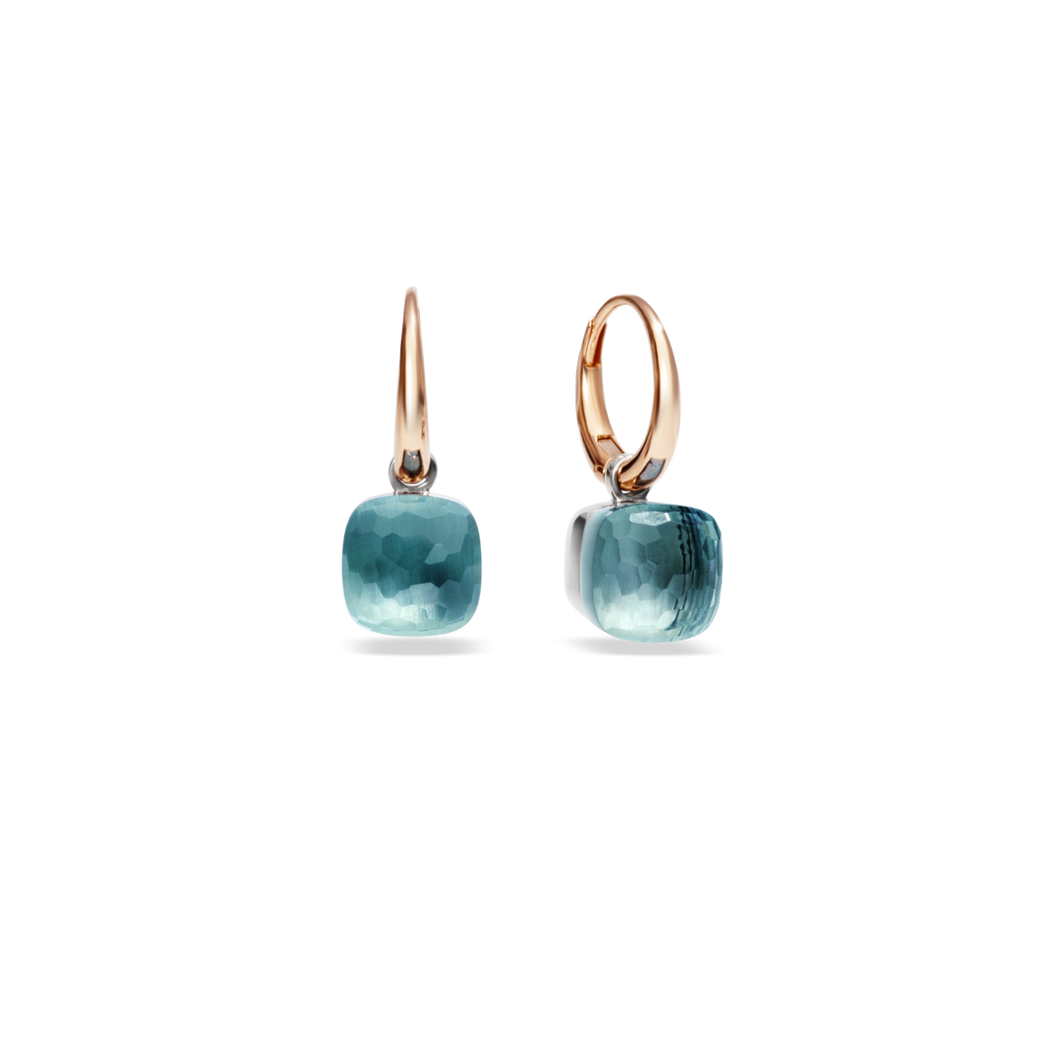 Pomellato 18K Rose and White Gold 'Nudo' Topaz Drop Earrings