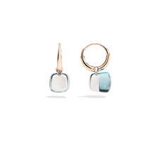 Load image into Gallery viewer, Pomellato 18K Rose and White Gold &#39;Nudo&#39; Topaz Drop Earrings
