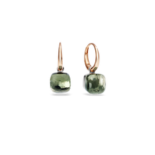 Load image into Gallery viewer, Pomellato 18K White and Rose Gold Prasiolite Earrings
