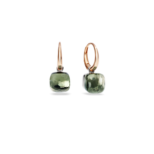 Pomellato 18K White and Rose Gold Prasiolite Earrings