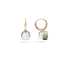 Load image into Gallery viewer, Pomellato 18K White and Rose Gold Prasiolite Earrings
