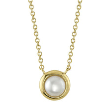 Load image into Gallery viewer, Shy Creation 14K Gold Cultured Pearl Pendant Necklace
