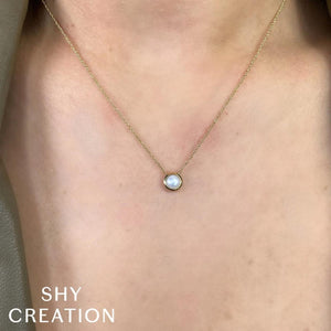 Shy Creation 14K Gold Cultured Pearl Pendant Necklace