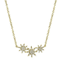 Load image into Gallery viewer, Shy Creation 14K Gold Diamond Star Necklace
