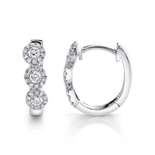 Load image into Gallery viewer, Shy Creation 14K White Gold Diamond Huggie Earrings
