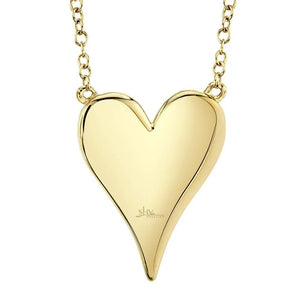 Shy Creation 14K Gold Diamond Heart Necklace