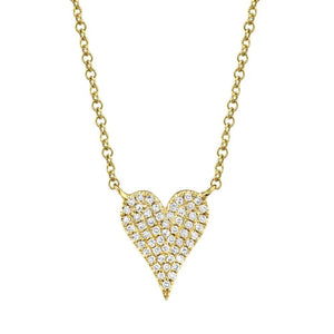 Shy Creation 14K Gold Diamond Heart Necklace