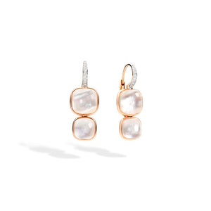 Pomellato 18K Rose Gold 'Nudo' Mother-of-Pearl and White Topaz Earrings