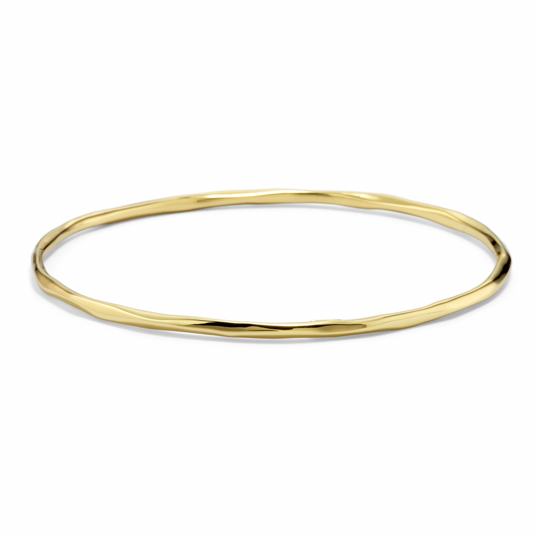 Ippolita 18K Gold Thin Faceted Bangle Bracelet