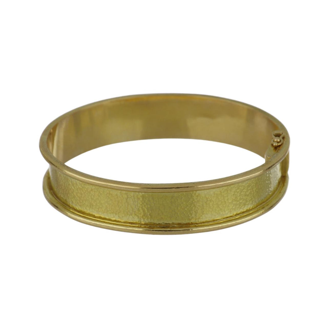 Estate Elizabeth Locke 18K Gold Bangle Bracelet