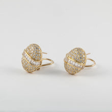 Load image into Gallery viewer, Estate 18K Gold Pavé Diamond Earrings
