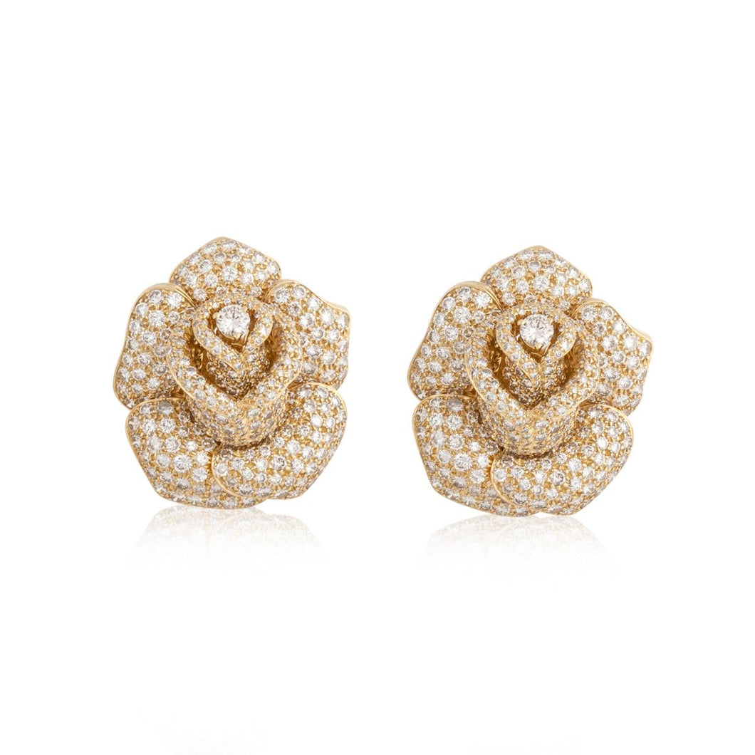 Giovane 18K Gold Rose Diamond Earrings