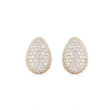 Load image into Gallery viewer, Estate 18K Gold Pavé Diamond Earrings
