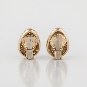 Estate 18K Gold Pavé Diamond Earrings