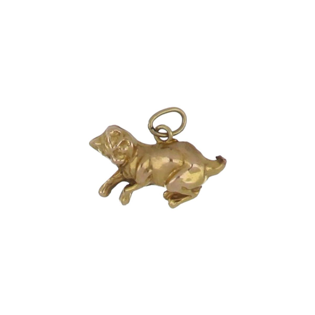 Estate 14K Gold Cat Charm