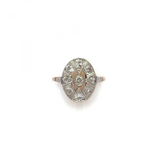 Load image into Gallery viewer, Edwardian 18K Gold and Platinum Plaque Diamond Ring
