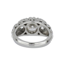 Load image into Gallery viewer, Estate Platinum GIA 2.22 Carat Round Victorian Style Engagement Ring
