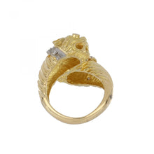 Load image into Gallery viewer, Vintage 1990s 18K Gold Lion Head Ring
