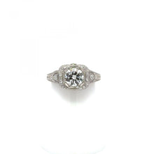 Load image into Gallery viewer, Art Deco 1.03 Carat GIA Round Diamond Platinum Engagement Ring
