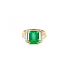 Load image into Gallery viewer, 18K Gold Colombian Emerald and Diamond Ring
