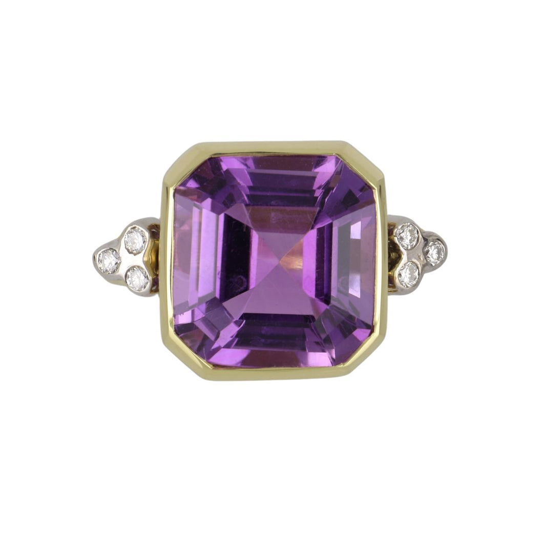 Mazza 14K Gold Amethyst Ring