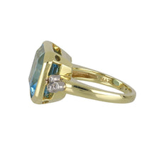 Load image into Gallery viewer, Mazza 14K Gold Blue Topaz Ring
