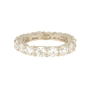 3.54 Total Carat Platinum Round Diamond Eternity Band