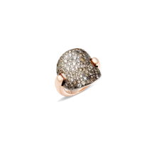 Load image into Gallery viewer, Pomellato 18K Rose Gold Brown and White Diamond &#39;Sabbia&#39; RIng
