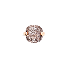 Load image into Gallery viewer, Pomellato 18K Rose Gold Brown and White Diamond &#39;Sabbia&#39; RIng
