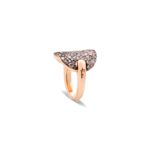 Load image into Gallery viewer, Pomellato 18K Rose Gold Brown and White Diamond &#39;Sabbia&#39; RIng
