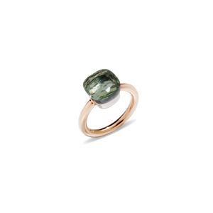 Pomellato 18K Rose and White Gold 'Nudo' Prasiolite Ring