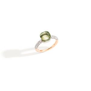 Pomellato 18K White and Rose Gold Prasiolite Ring