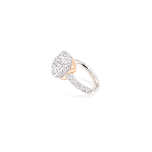 Pomellato 18K White and Rose Gold 'Nudo Maxi' Diamond Ring