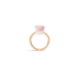 Pomellato 18K Rose and White Gold 'Nudo'  Rose Quartz Ring