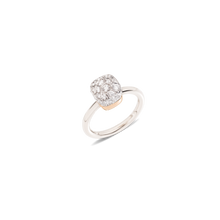 Load image into Gallery viewer, Pomellato 18K White and Rose Gold &#39;Nudo&#39; Ring with Diamonds
