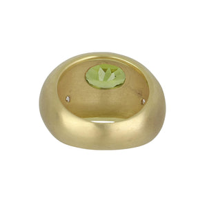 Mazza 14K Gold Peridot Dome Ring