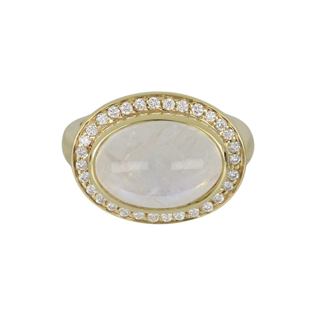 Mazza 14K Gold Moonstone Ring