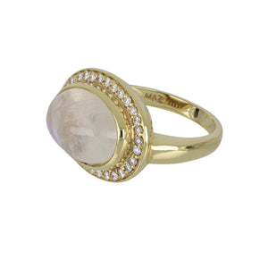 Mazza 14K Gold Moonstone Ring